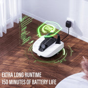 Starrybot Cordless Robotic Pool Cleaner for Above-Ground Pools - 150 Mins Runtime, Self-Parking Technology, Cleans Up to 900 Sq.Ft Starrybot